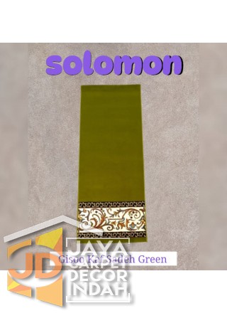  Sajadah Imam  Solomon  motif Gisoo Kaf  Sadeh Green  ukuran 60 x 120 cm & 60 x 150 cm